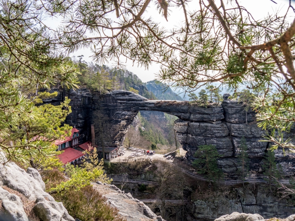 Pravčická brána in the Bohemian Switzerland National Park Czech Republic