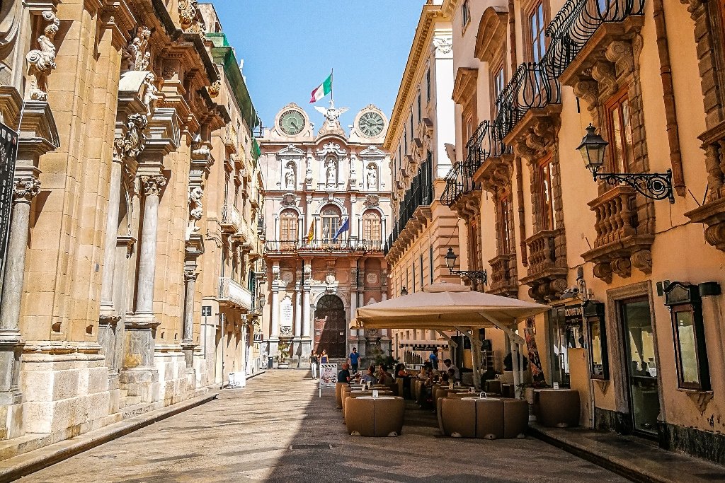 Street in Trapani Sicily